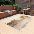 Golden Hour Crowd Celebration Outdoor Rug