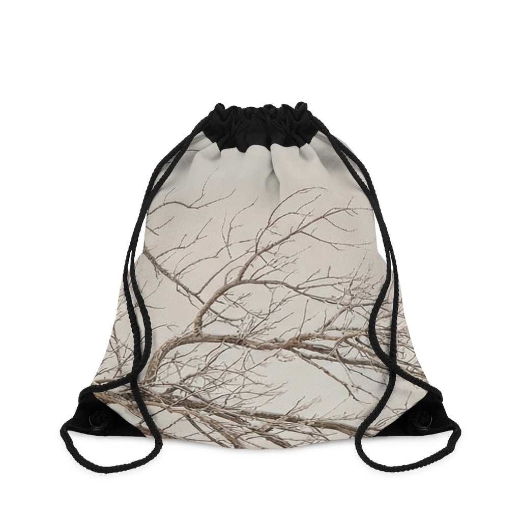 Drawstring Bag - Winter Branch Solitude Landscape | Echovira...