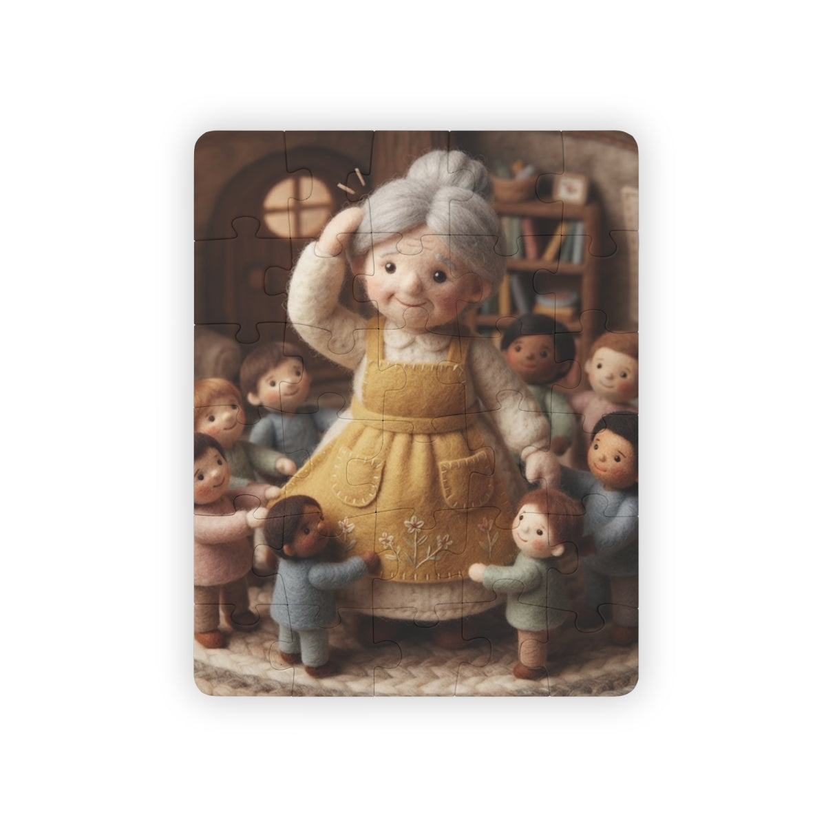 Kids' Puzzle, 30-Piece - Cozy Storybook Cottage Felted Art |...