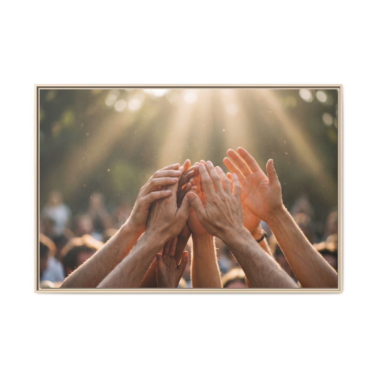 Matte Canvas, Framed - Golden Rays of Unity Wall Art (10×8...