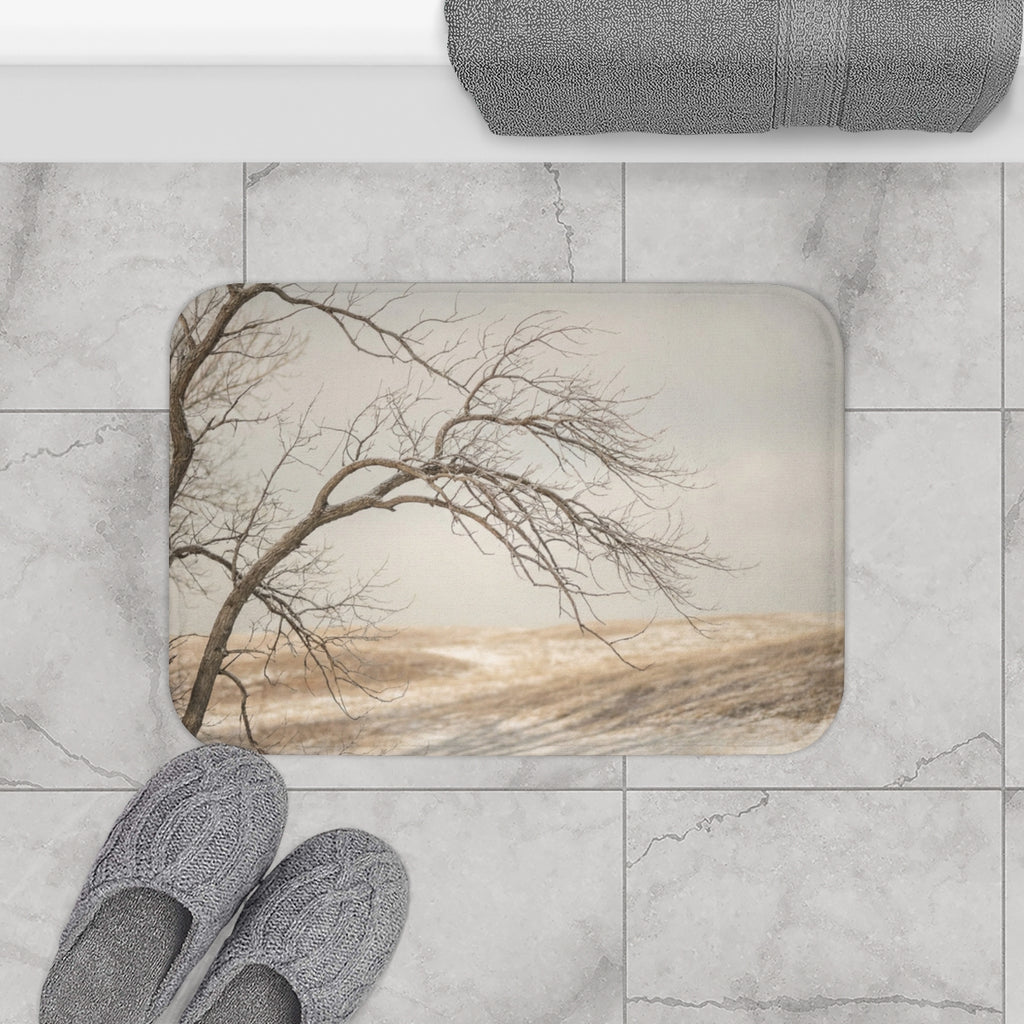 Bath Mat - Minimalist Winter Serenity