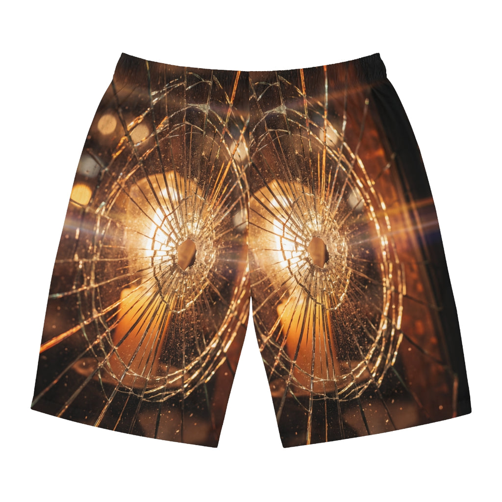 Herren Boardshorts – Cinematic Amber Edge