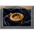 Vintage Brass Sundial Compass Hand Flag
