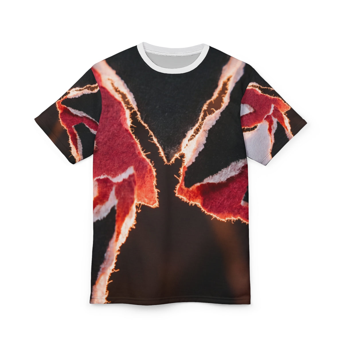 Men's Cut & Sew Tee - Crimson Edge | Echovira Gallery