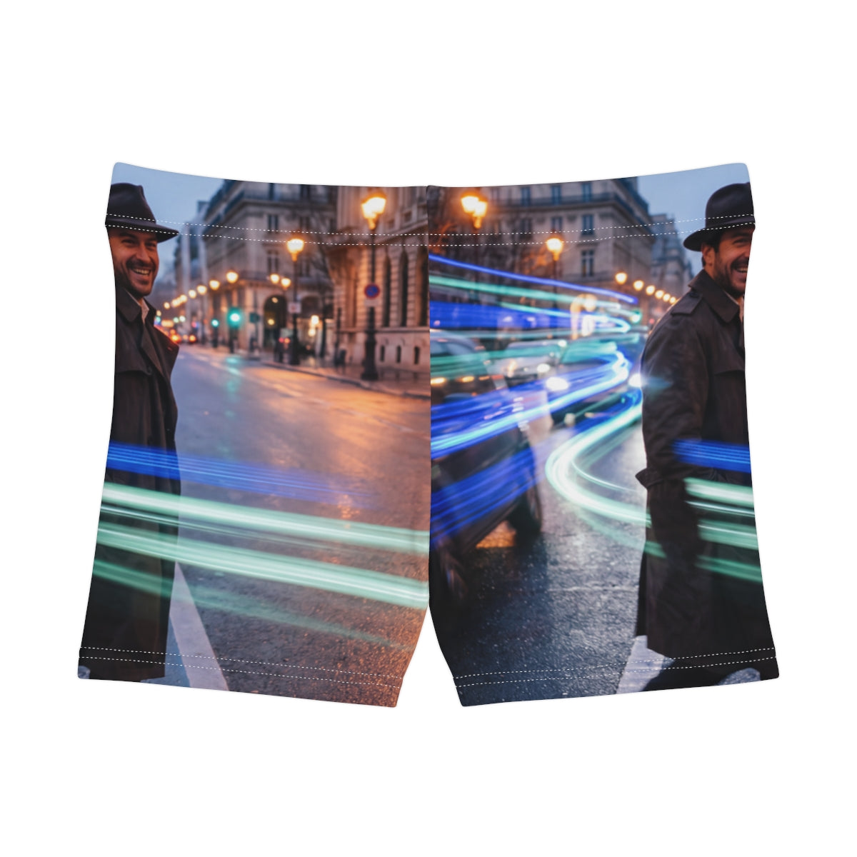 Women's Shorts - Parisian Twilight Commute | Echovira...