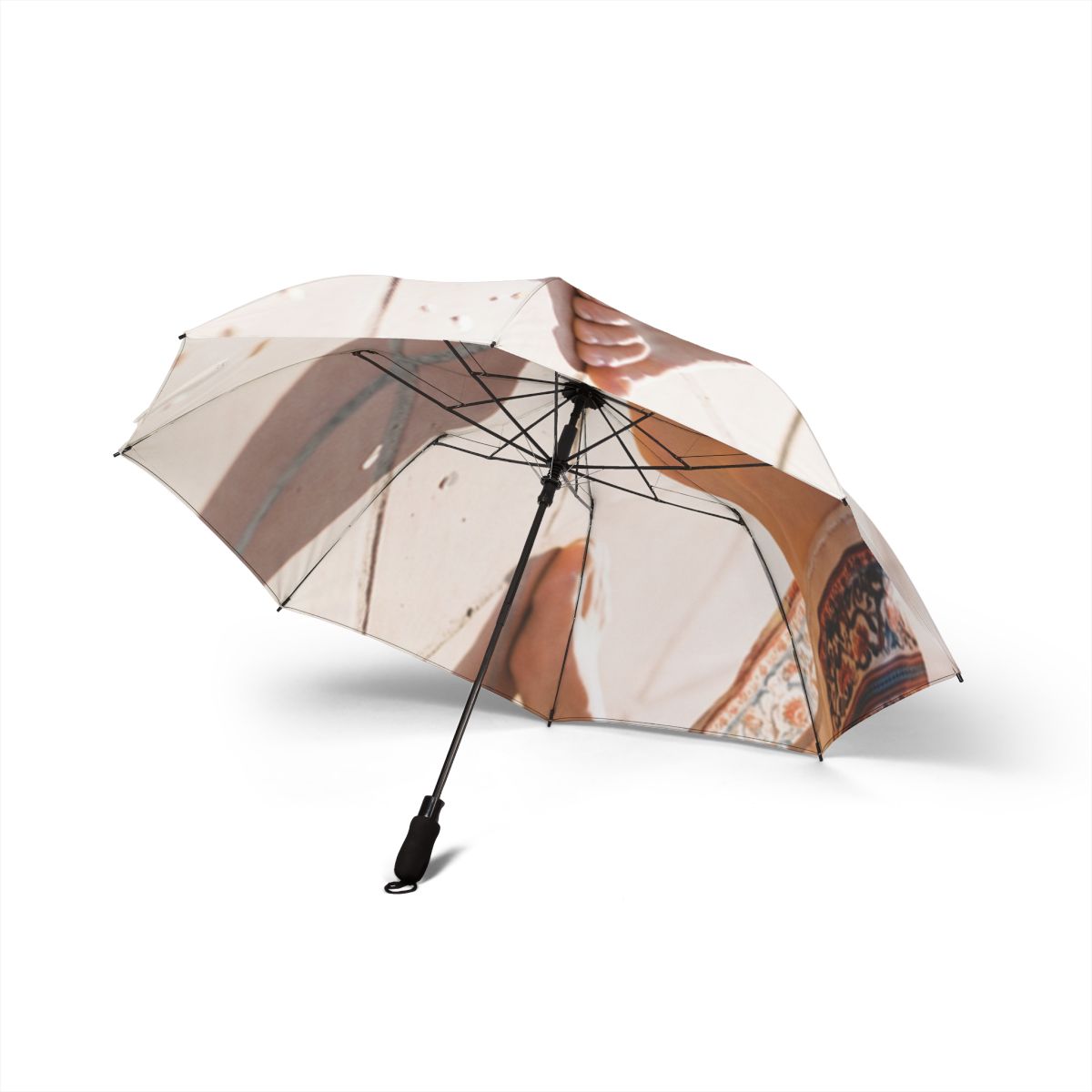 Semi-Automatic Foldable Umbrella - Sunkissed Boho Steps |...