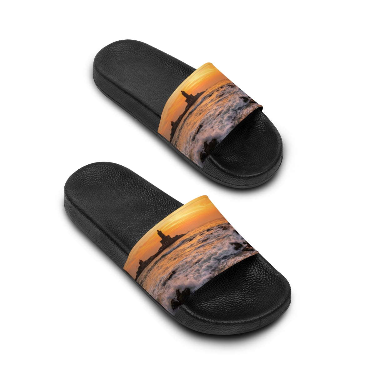 Men's Slide Sandals - Coastal Dawn Vibes