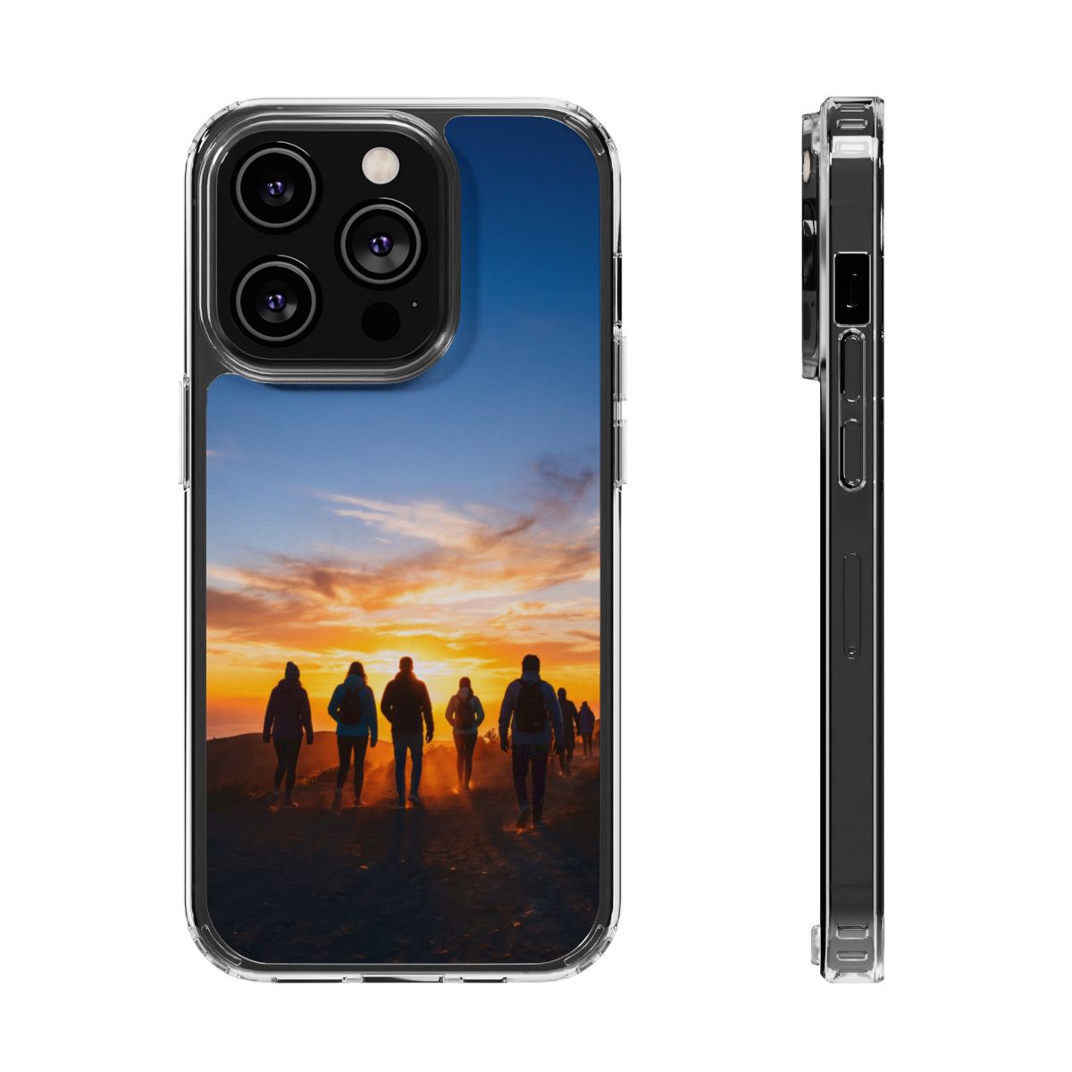 Clear Impact-Resistant Cases - Clear Phone Case - Sunset...