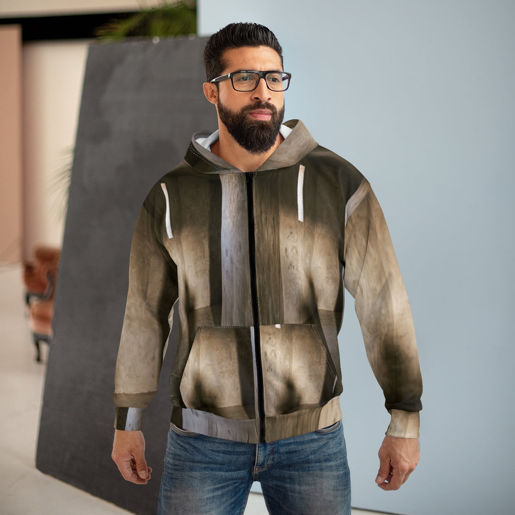 Men's Unisex Zip Hoodie - Shadows of the Citadel moody... |...