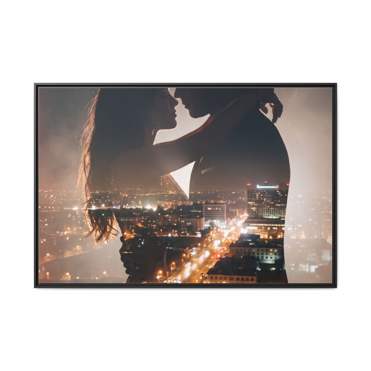 Framed Matte Canvas - Metropolitan Lovers Glow (10×8, 12×9...