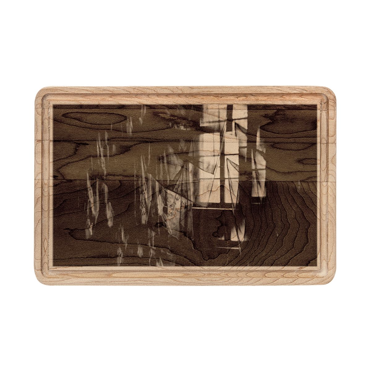 Wooden Cutting Board - Spectral Veils | Echovira Gallery