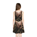 Girls' Sleeveless Sundress with Earthy Forest Art