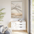 Matte Canvas, Framed - Winter Branch Solitude Landscape —......