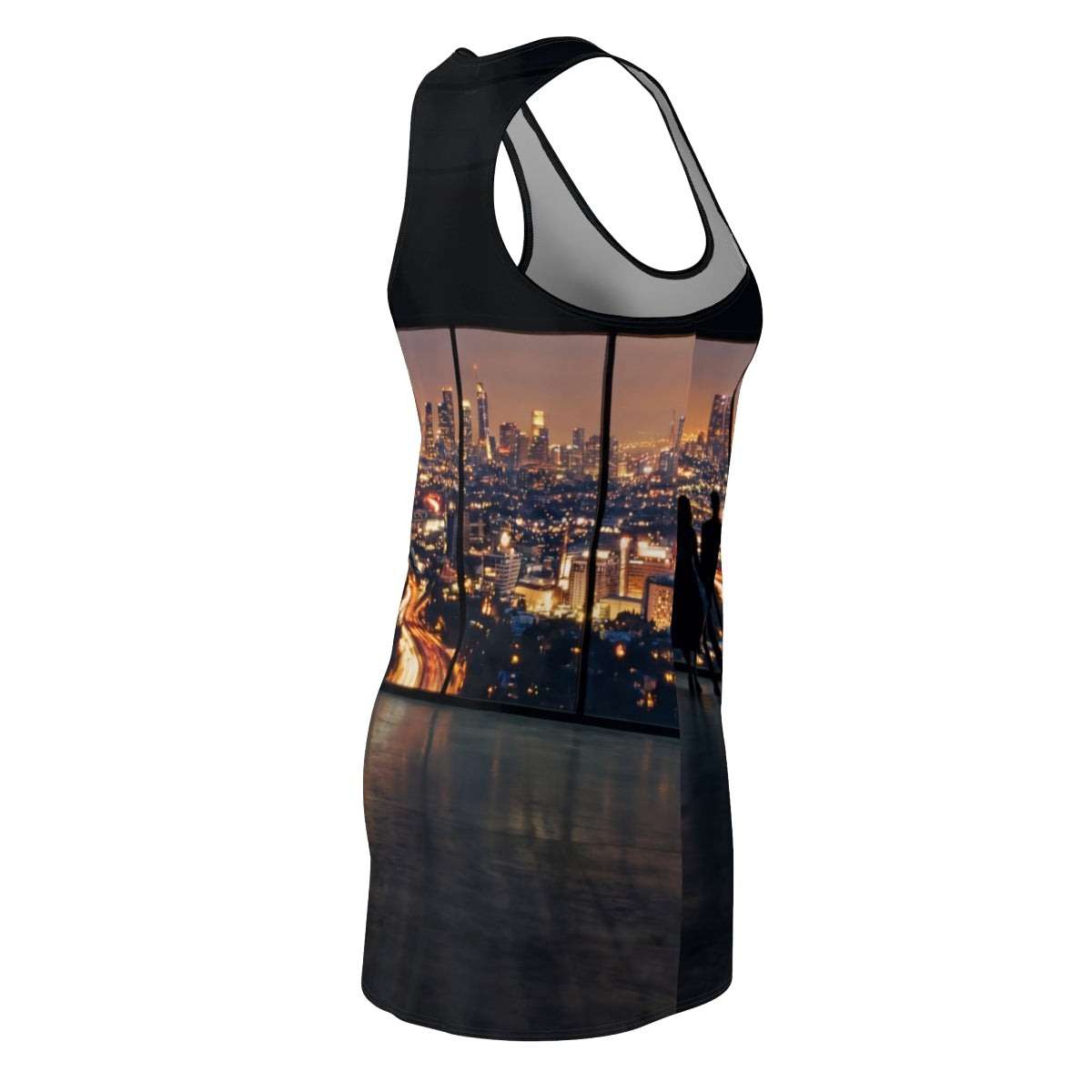 Women's Cut & Sew Racerback Dress - City Skyline Glow |...