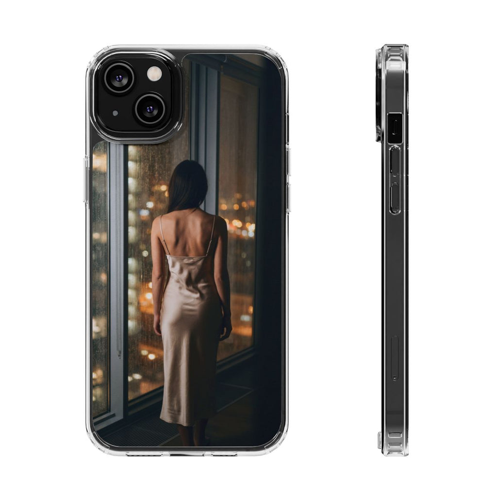 Clear Impact-Resistant Cases - Clear Phone Case - Rainy Mood...