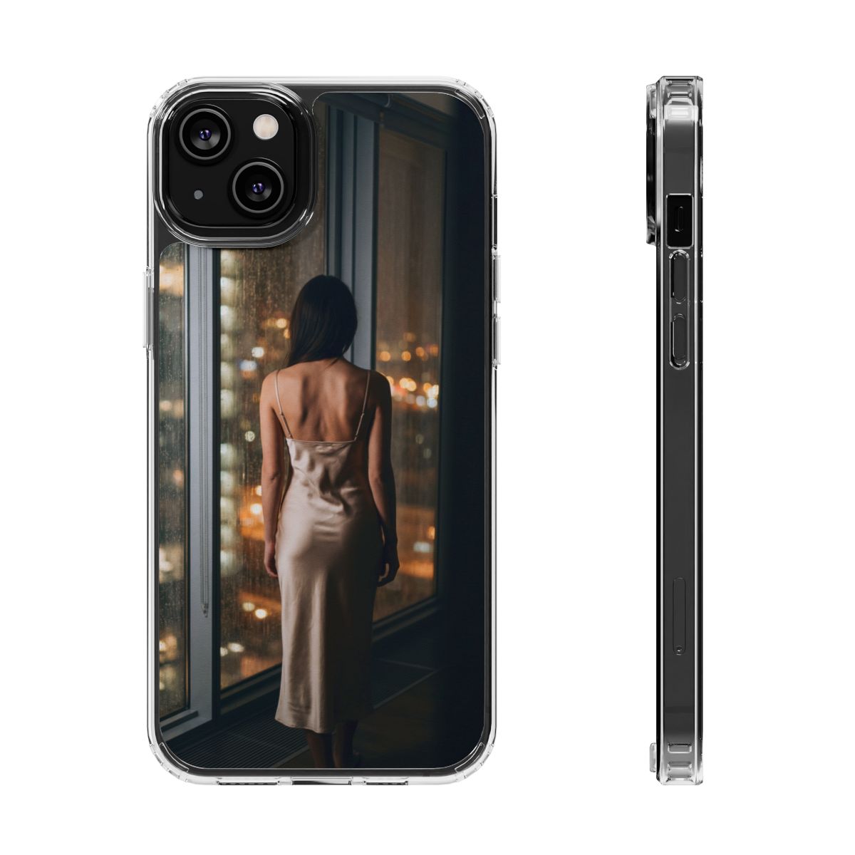 Clear Impact-Resistant Cases - Clear Phone Case - Rainy Mood...