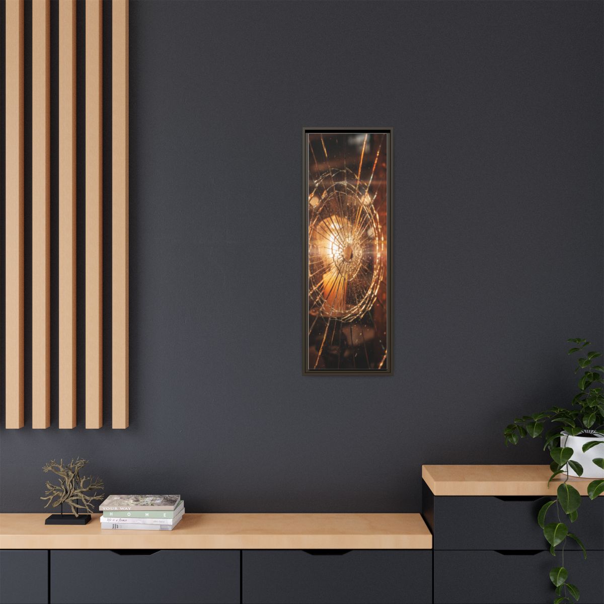 Framed Matte Canvas - Shattered Glass