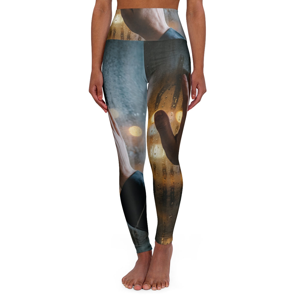 High Waisted Yoga Leggings - Rainy City | Echovira Gallery