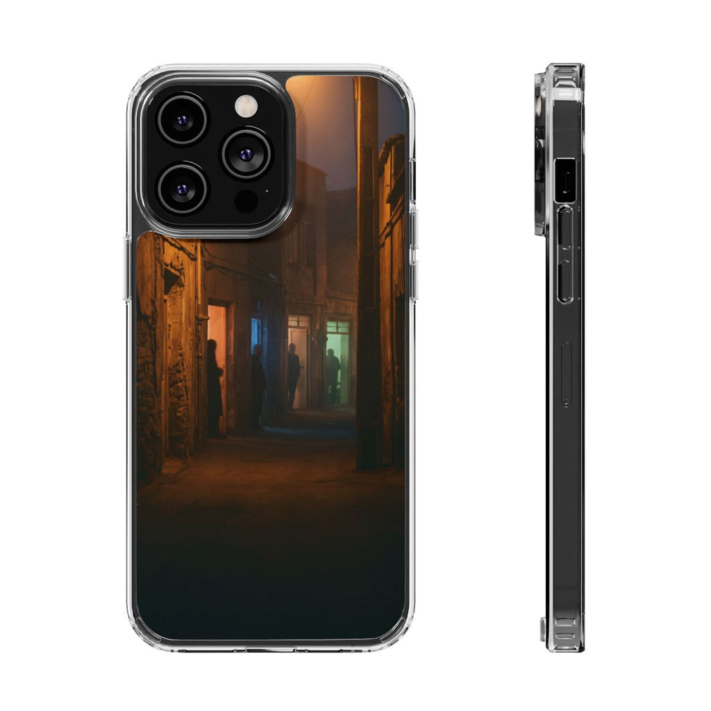 Clear Impact-Resistant Case - Night Alley iPhone Glow |...