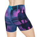 Women's Biker Shorts - Cyber Motion | Echovira Gallery