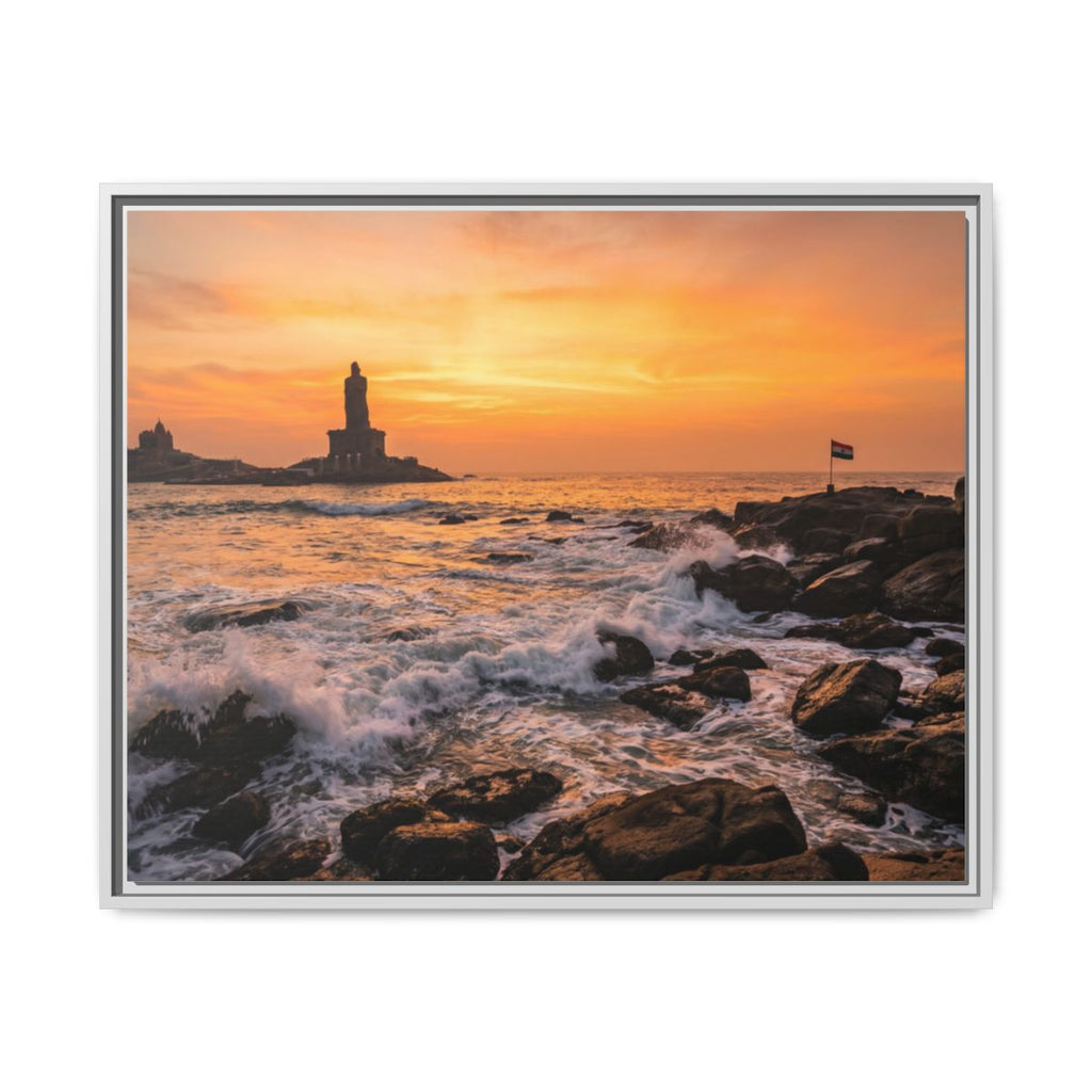 Framed Matte Canvas - Majestic Golden Coast