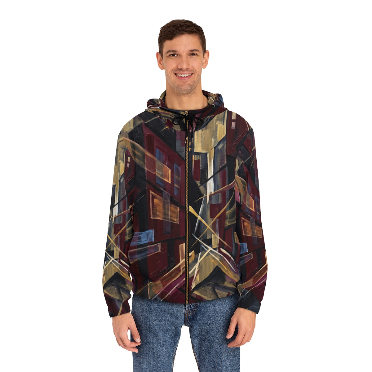 Men's Full-Zip Hoodie - Urban Pulse | Echovira Gallery