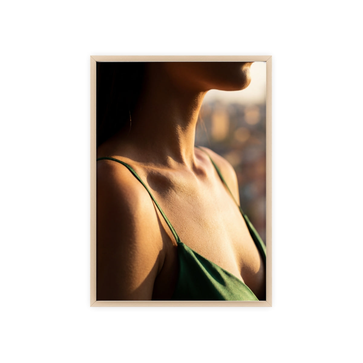 Poster with Wooden Frame - Sunlit Portrait