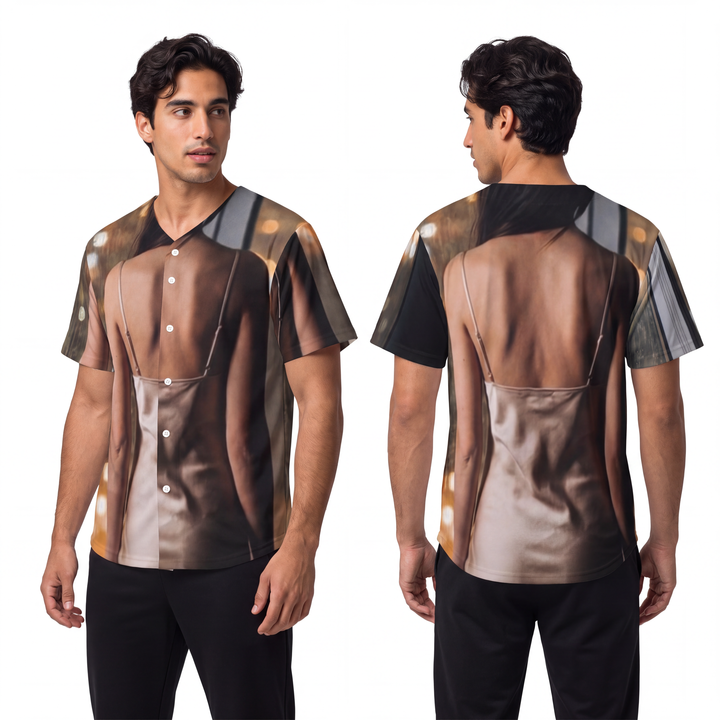 Men's Baseball Jersey - Rainscape Shimmer