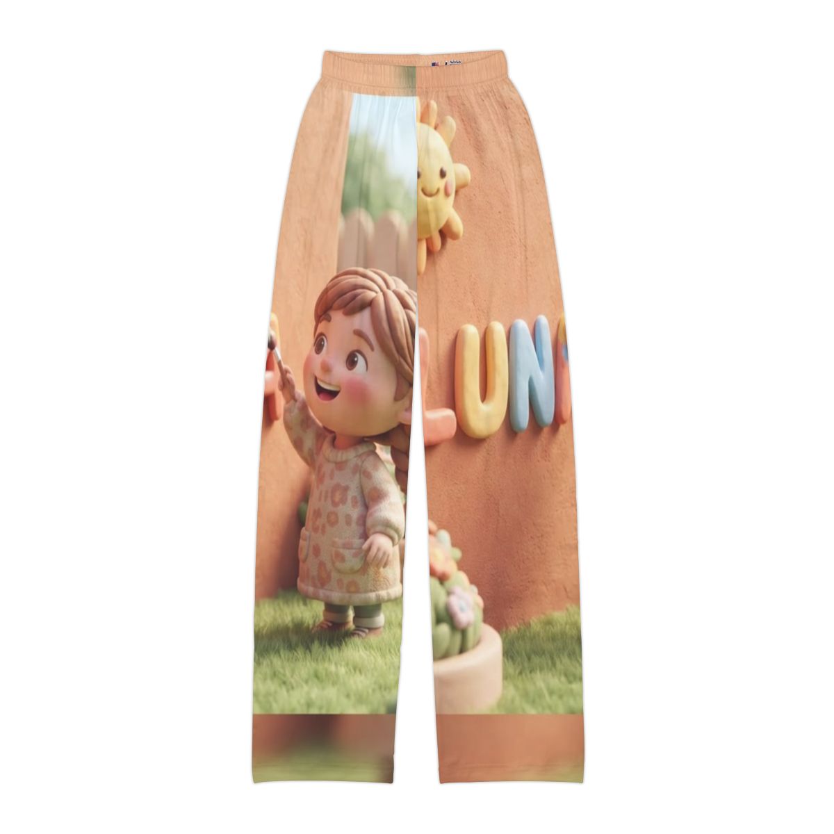 Kids Lounge Pants - Luna Clay Sunshine | Echovira Gallery