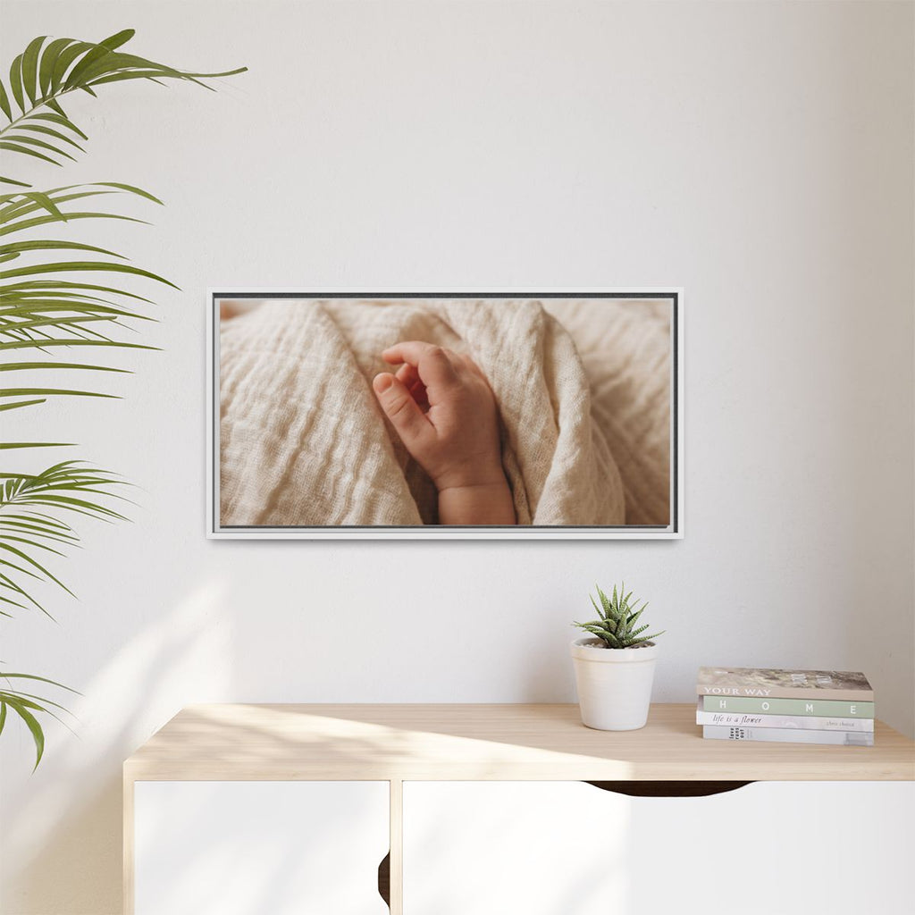 Framed Canvas - Soft Nursery Photography — White / 1.25"