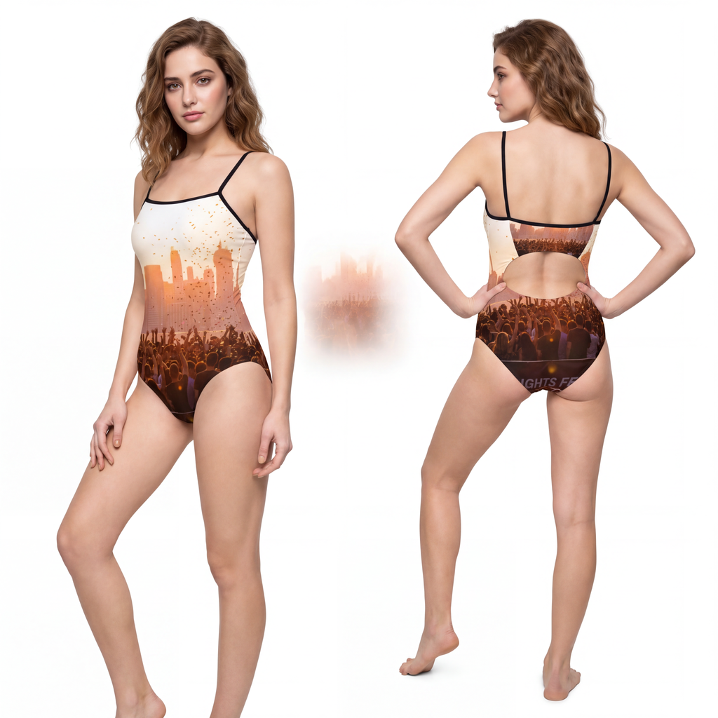 Women's One-piece Swimsuit - City Lights Festival | Echovira...