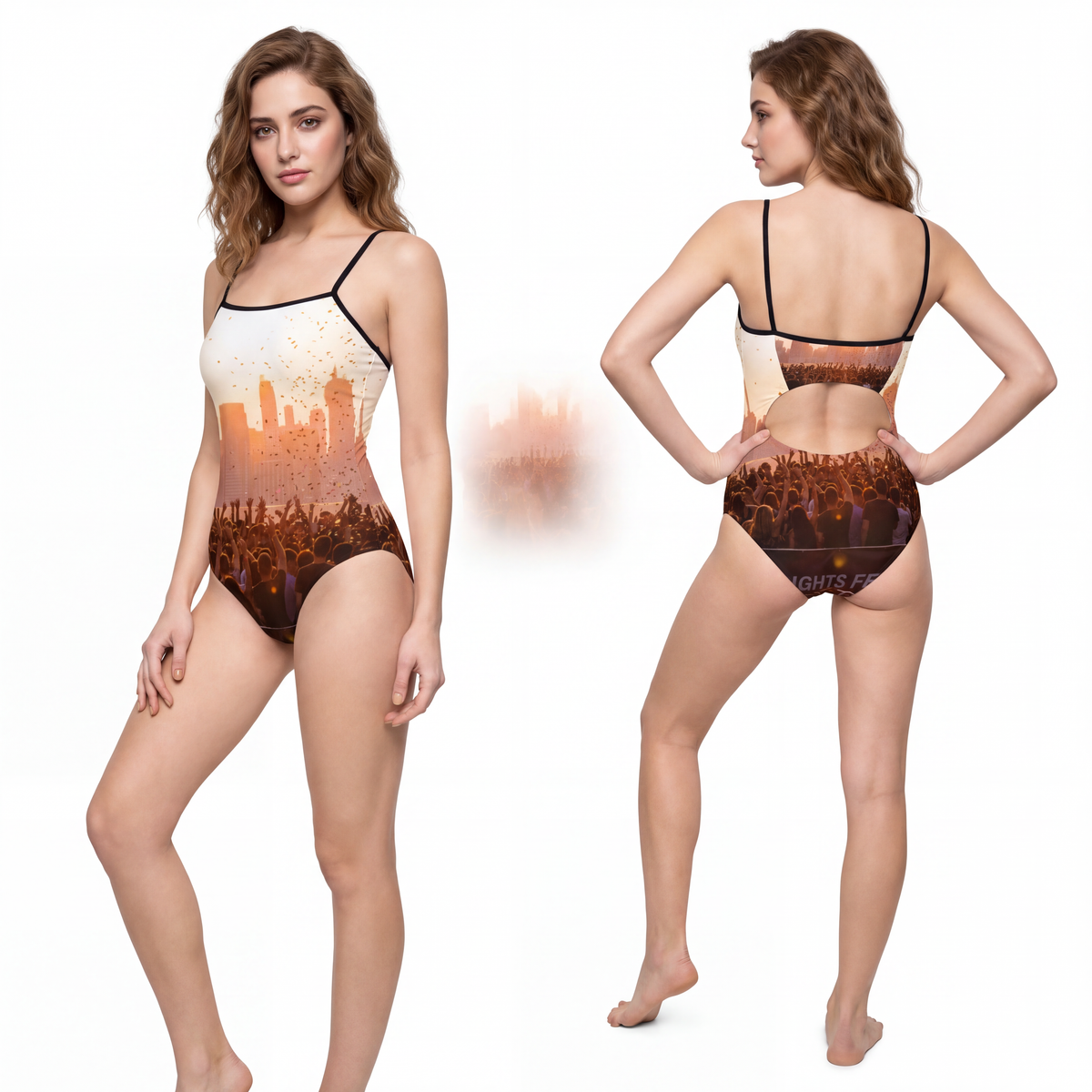 Women's One-piece Swimsuit - City Lights Festival | Echovira...