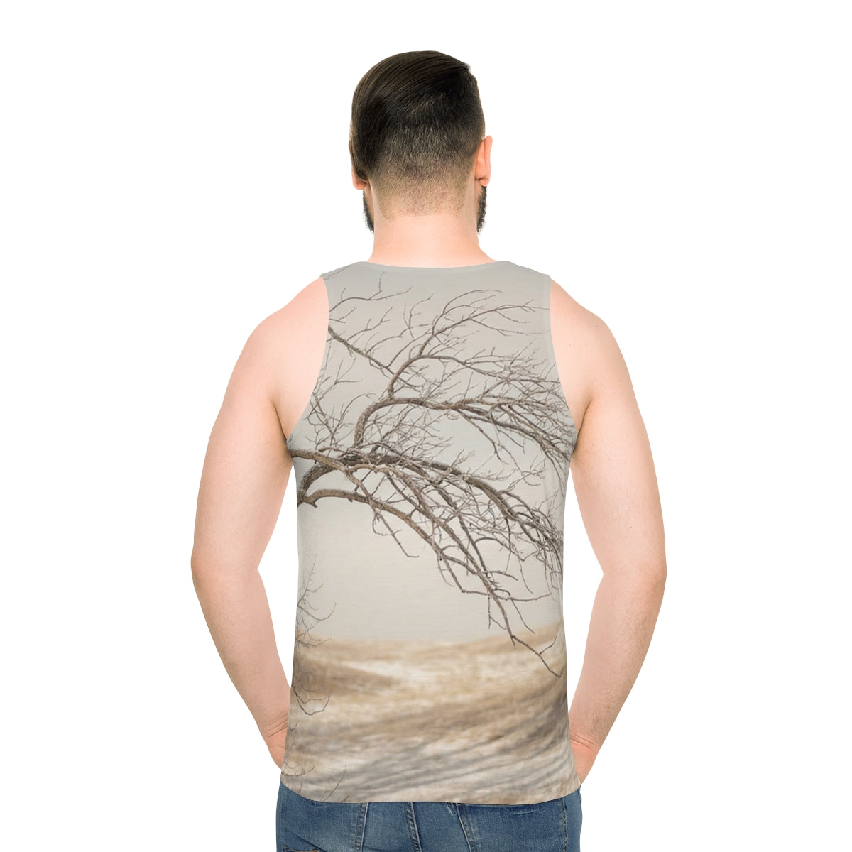 Men's Unisex Tank Top - Silent Branches Winter Landscape Art...