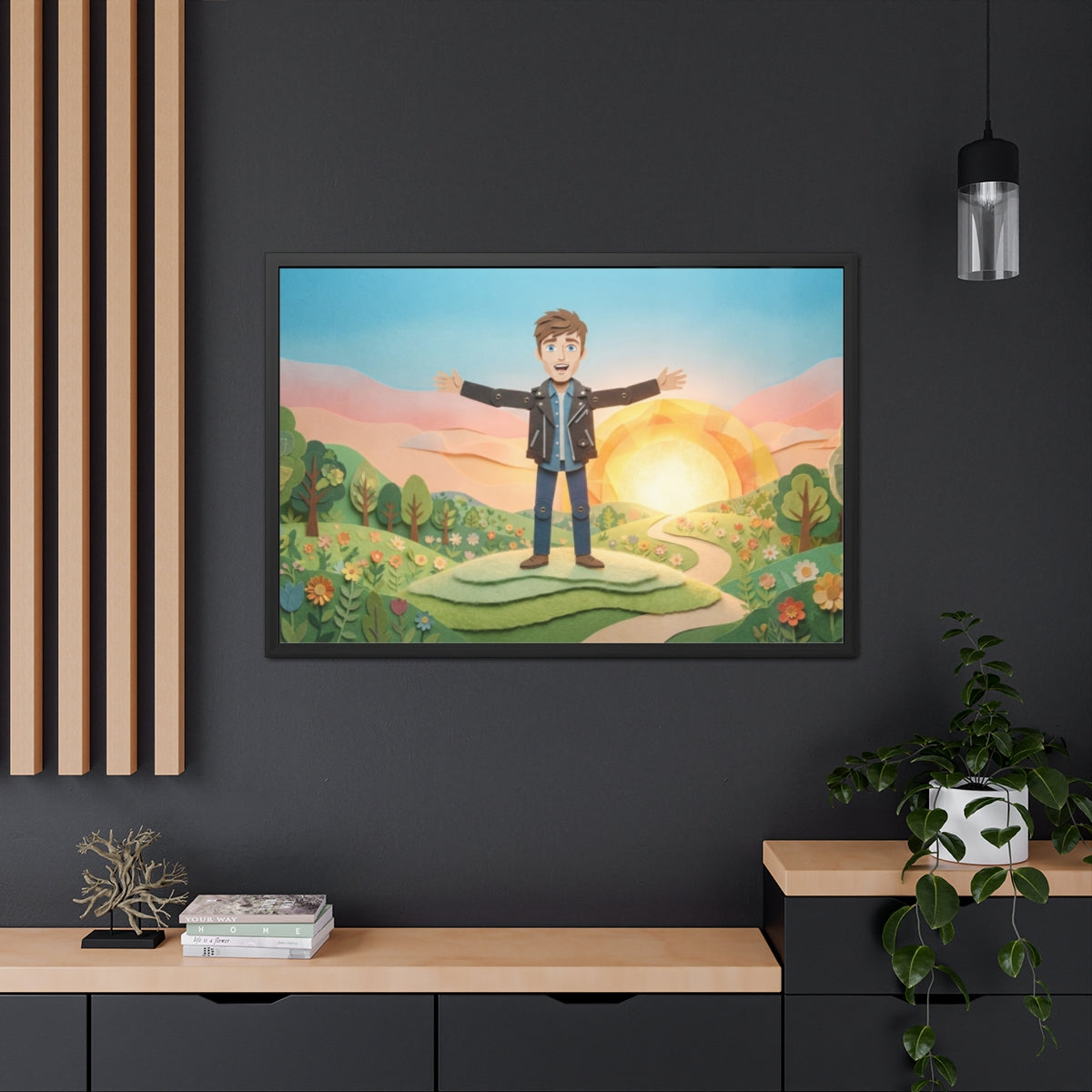 Framed Poster - Sunny Meadow Panorama (10×8, 12×8, 11×9... |...
