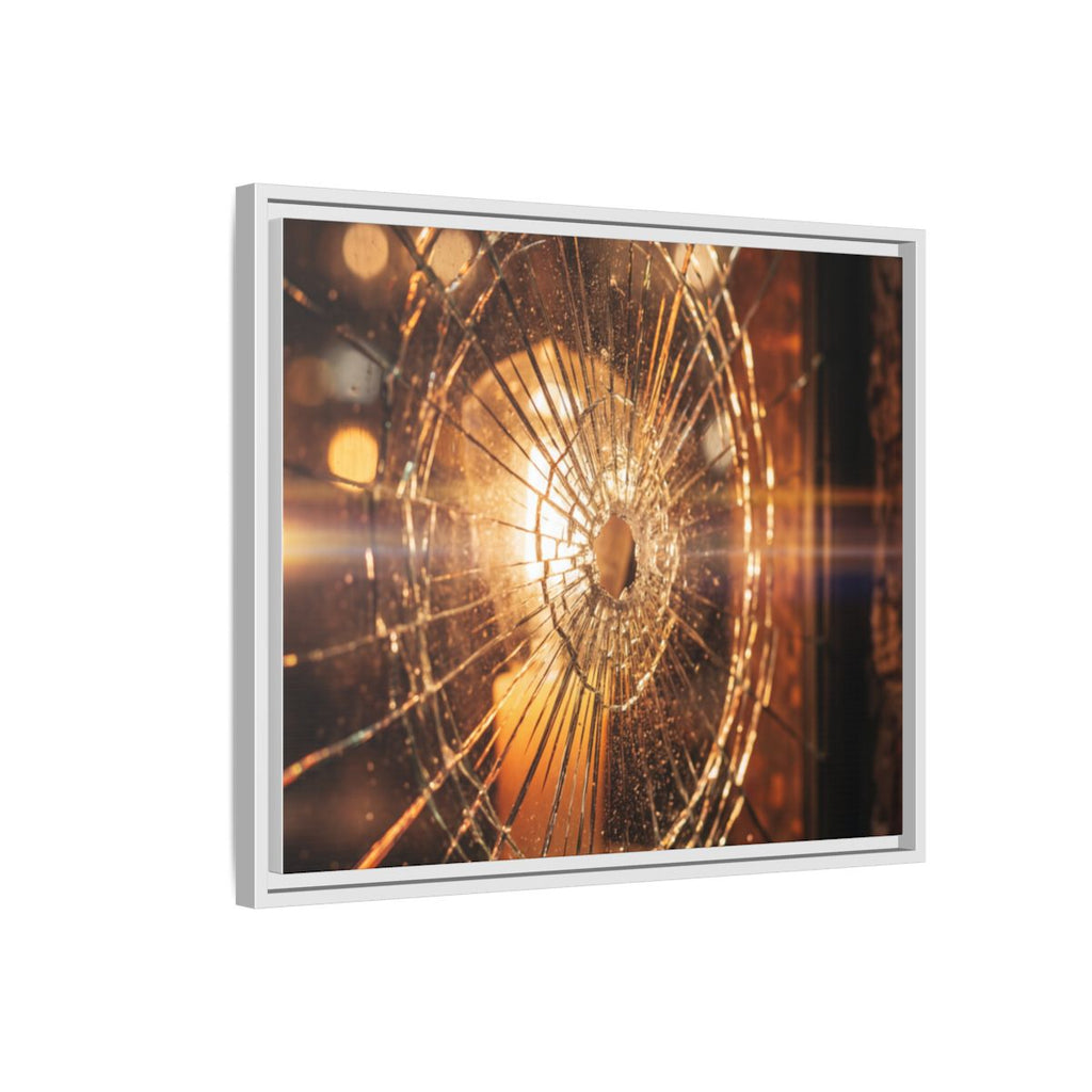 Framed Matte Canvas - Shattered Glass