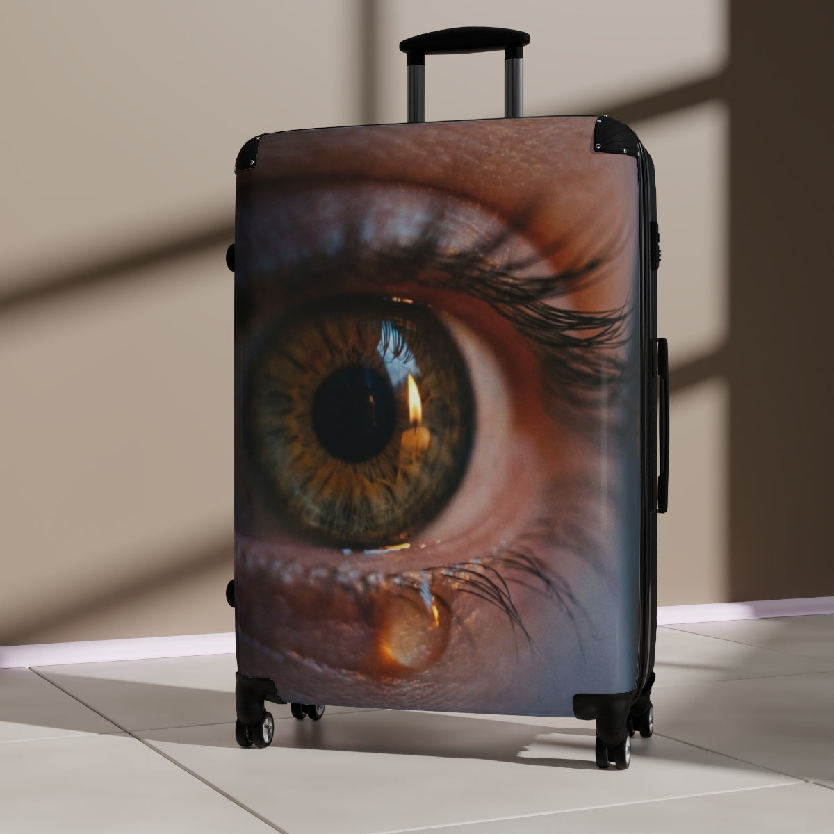 Suitcase - Cinematic Flame Reflection Eye | Echovira Gallery