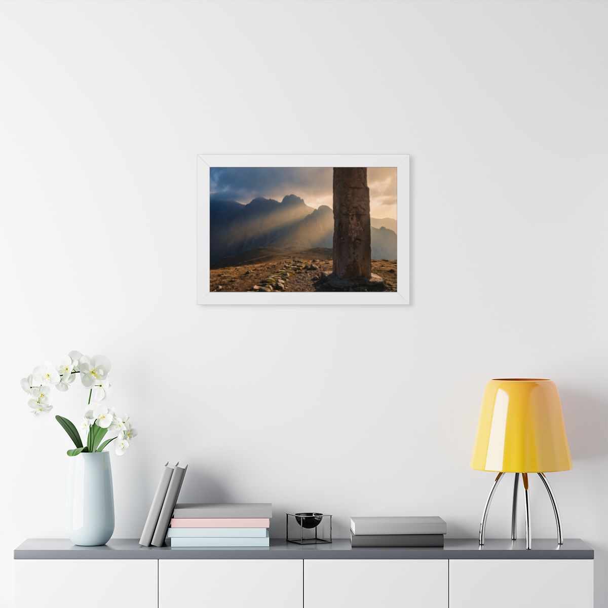 Framed Horizontal Poster - Mystic Monolith Ancient Persian...