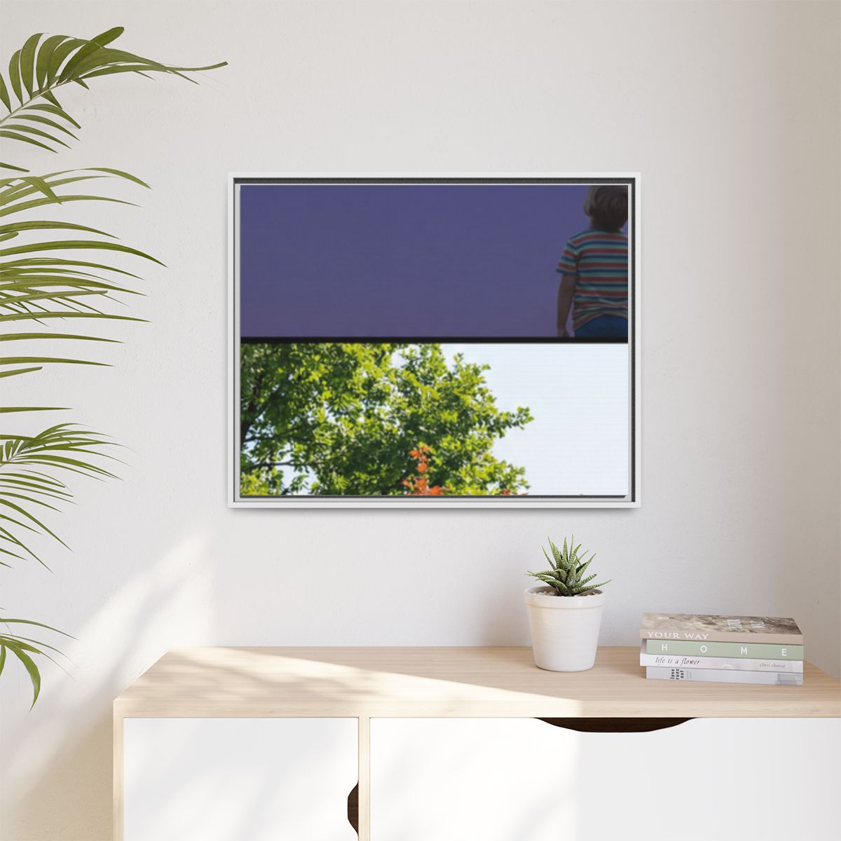 Matte Canvas, Framed - Stardust & Forest Discovery — White /...
