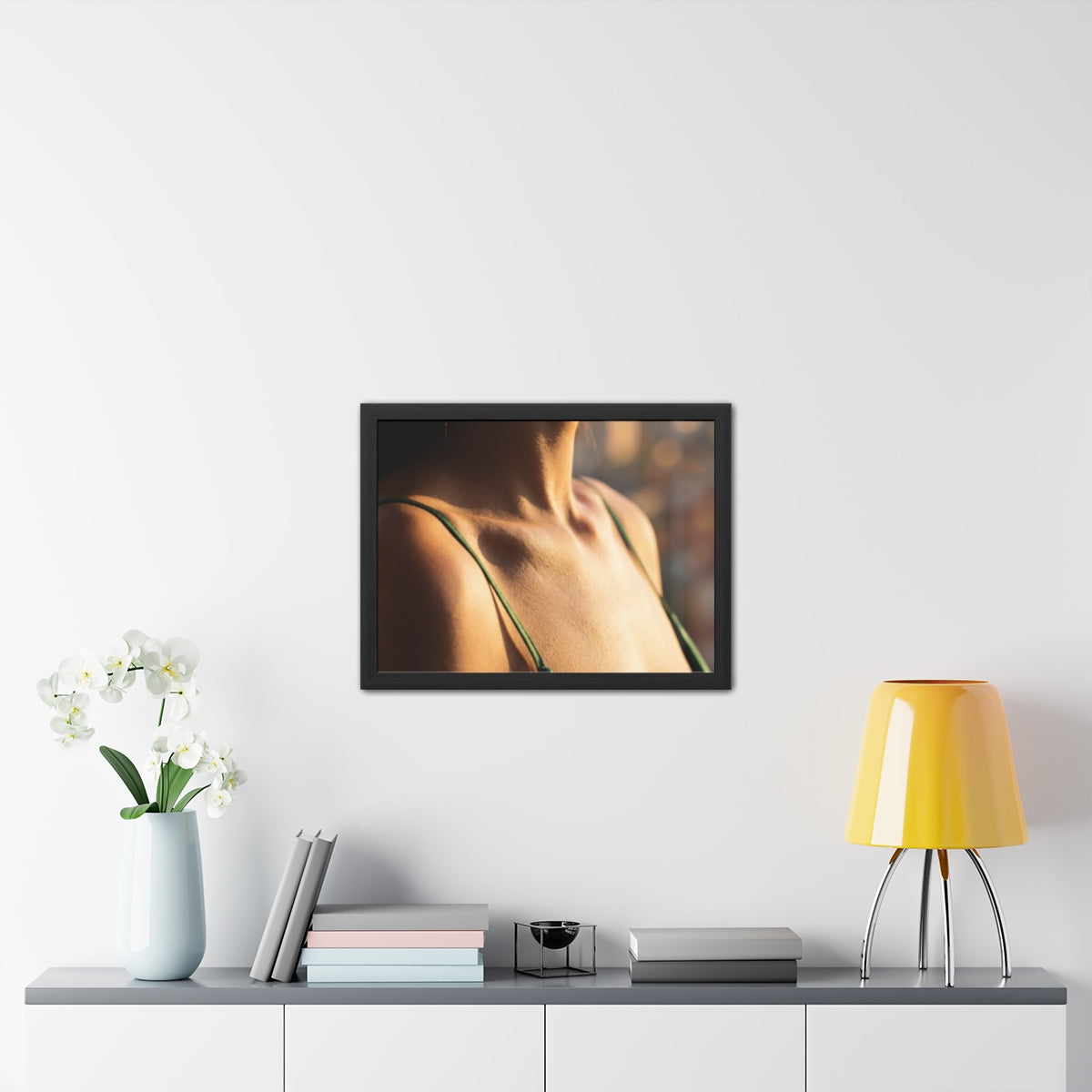 Golden Hour Framed Poster - Elegant Sunkissed Art —... |...