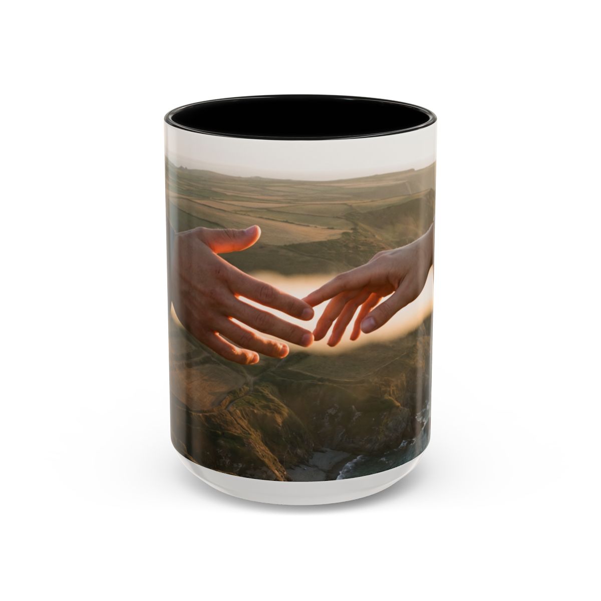 Accent Coffee Mug - The Infinite Touch | Ethereal Coastal......