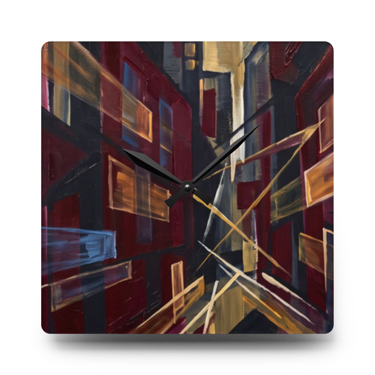 Acrylic Wall Clock - Urban Rhythm | Echovira Gallery