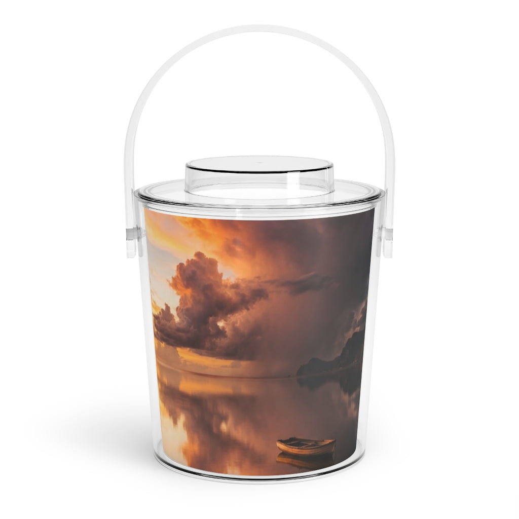 Ice Bucket with Tongs - Moody Sunset Edition | Echovira...