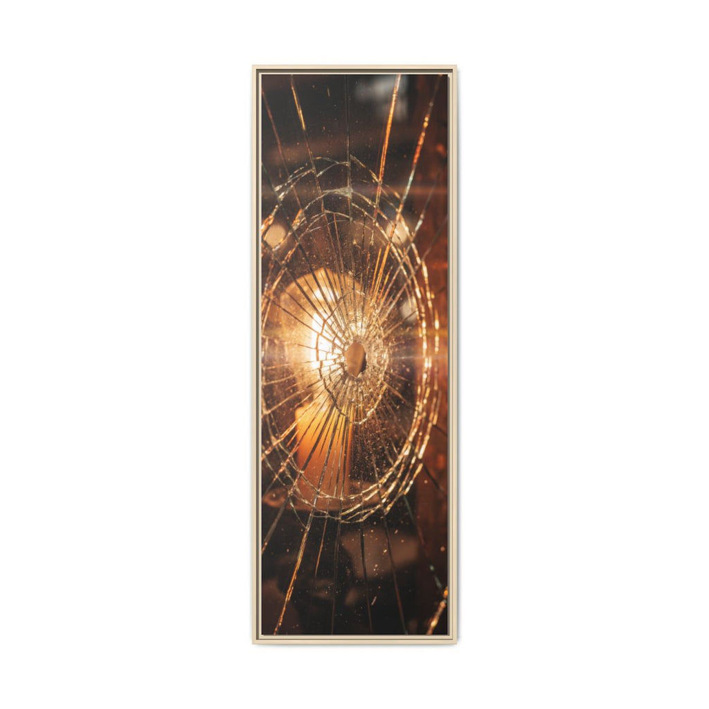 Framed Matte Canvas - Shattered Glass — Natural / 1.25"