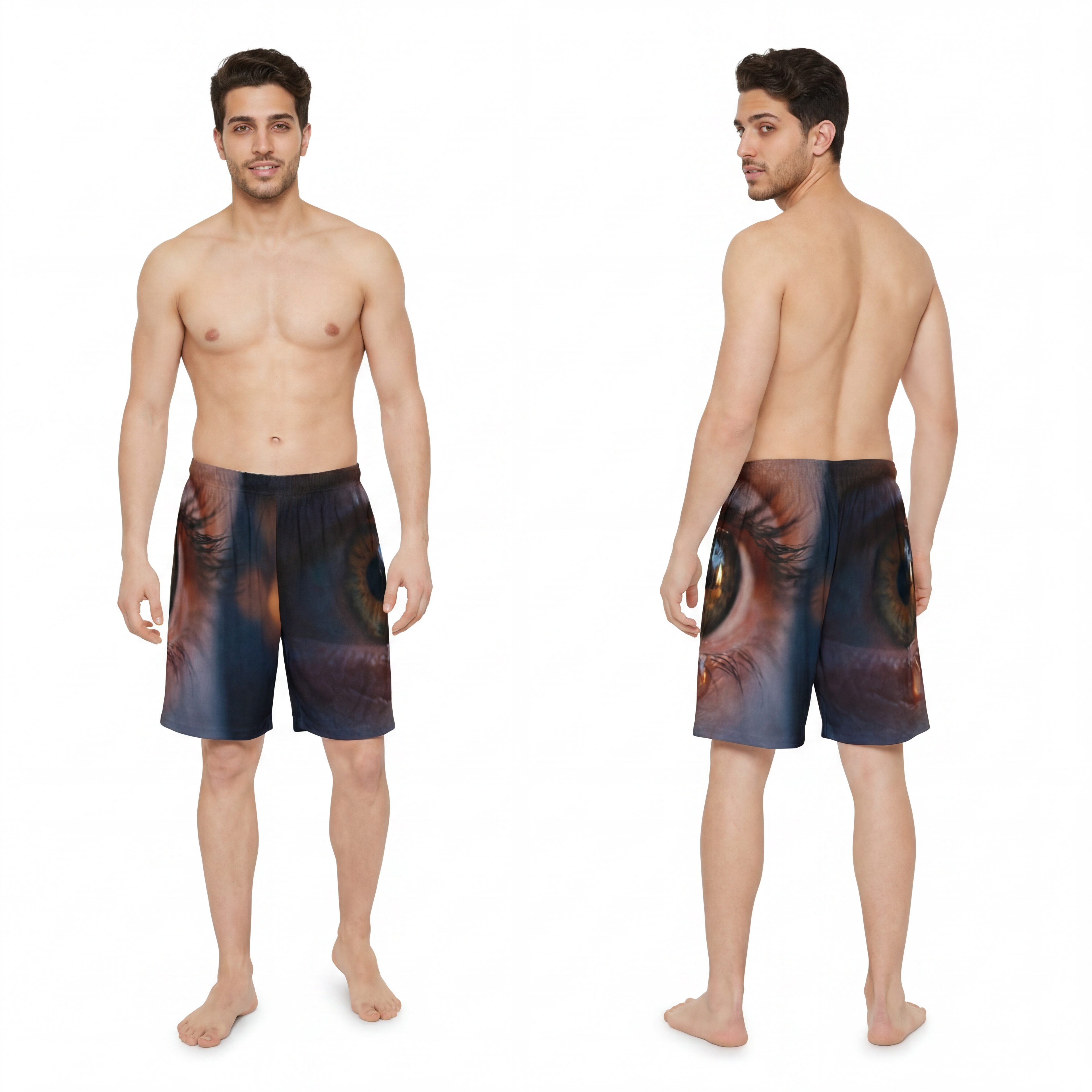 Men's Sports Shorts - Silent Reverie Eye Art | Echovira...