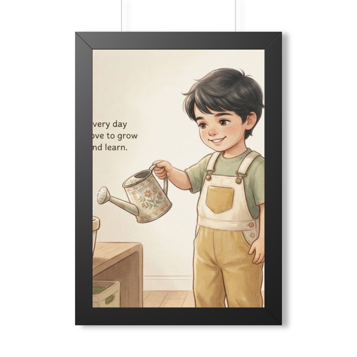 Framed Vertical Poster - Daily Growth Art — Black (11×14......