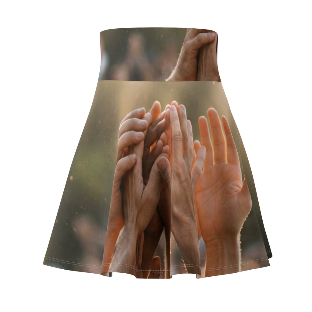 Women's Skater Skirt - Golden Rays of Unity Wall Art |...
