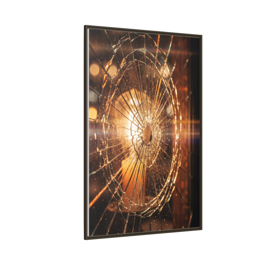 Matte Canvas, Framed - Golden Fractured Art — Espresso / 1.25" (8×10, 9×12, 11×14, 12×16, 10×20, 12×18, 16×20, 16×24, 18×24, 12×36, 20×24, 16×32, 20×30, 24×30, 24×32, 16×48, 24×36, 24×48, 30×40, 20×60, 32×48, 30×60 & 40×60)