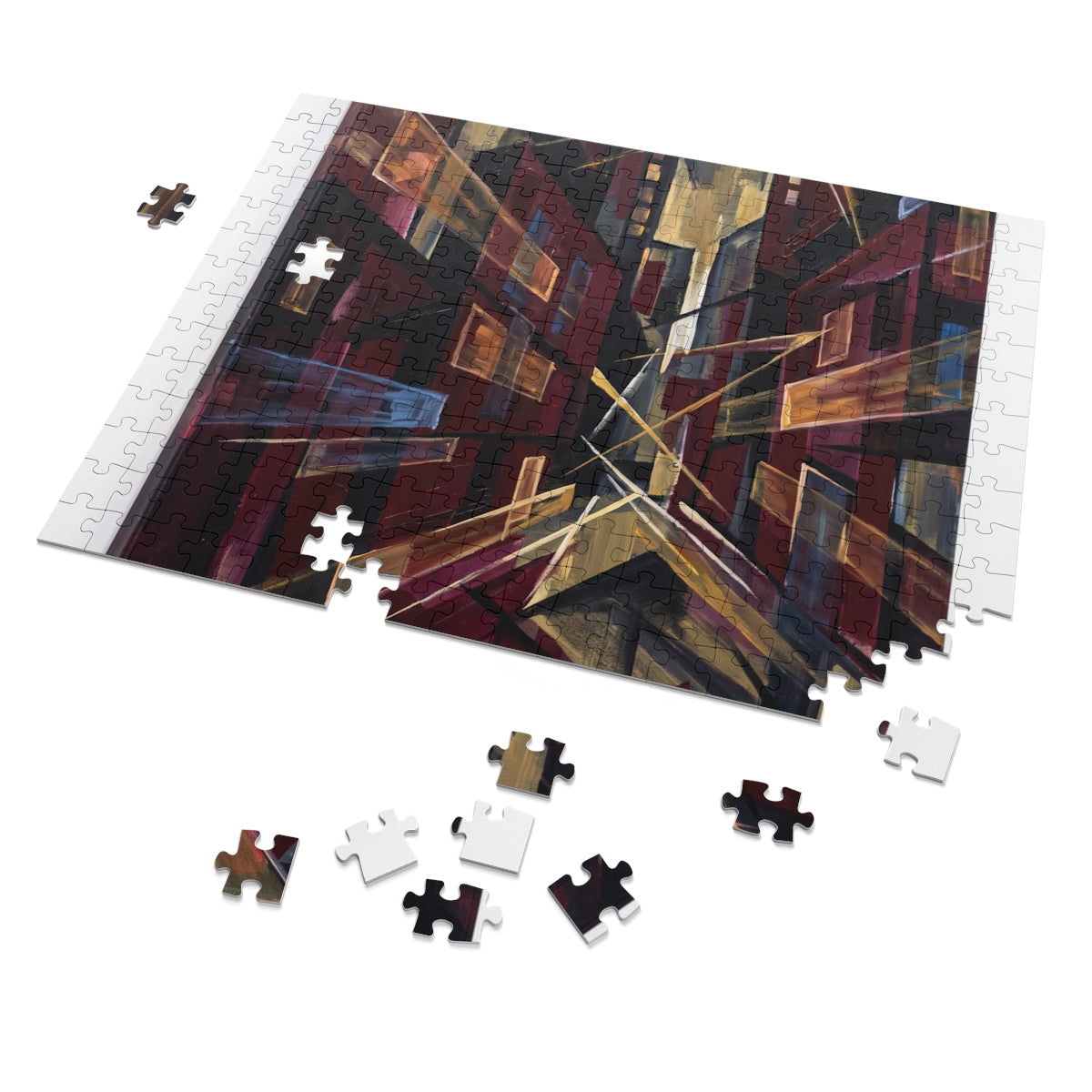 Jigsaw Puzzle with Tin - Urban Perspective (30, 110, 252......