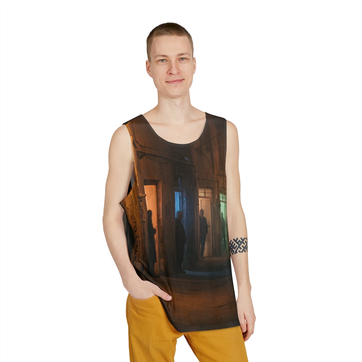 Men's Tank - Shadowed Alleyway Mystery Art Print | Echovira...