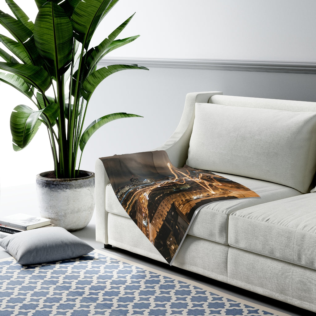 City Skyline Baby Swaddle Blanket